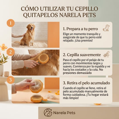 Cepillo Quitapelos para Perros | Pelaje Cuidado, Hogar Más Limpio 🐾