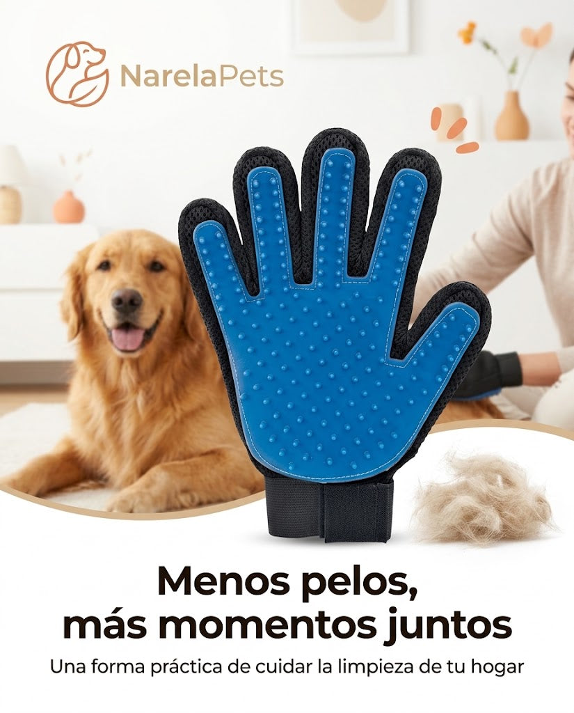 Guante Quita pelos para Perros NarelaPets| Limpieza Fácil y Práctica