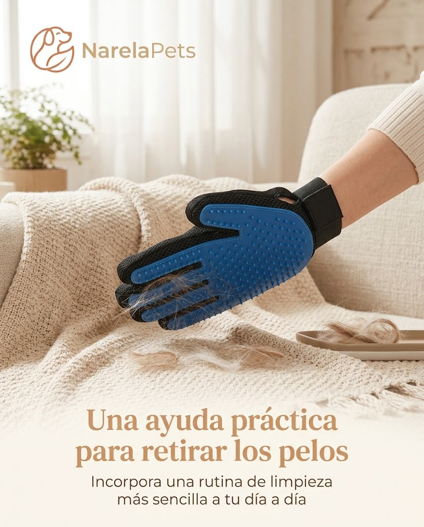 Guante Quita pelos para Perros NarelaPets| Limpieza Fácil y Práctica